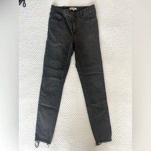 Madewell high-waisted grey/black jeans